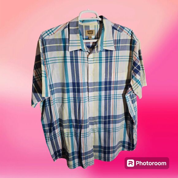 Foundry Button Down Short Sleeve Shirt Size 3XLT (U40) - Picture 1 of 2